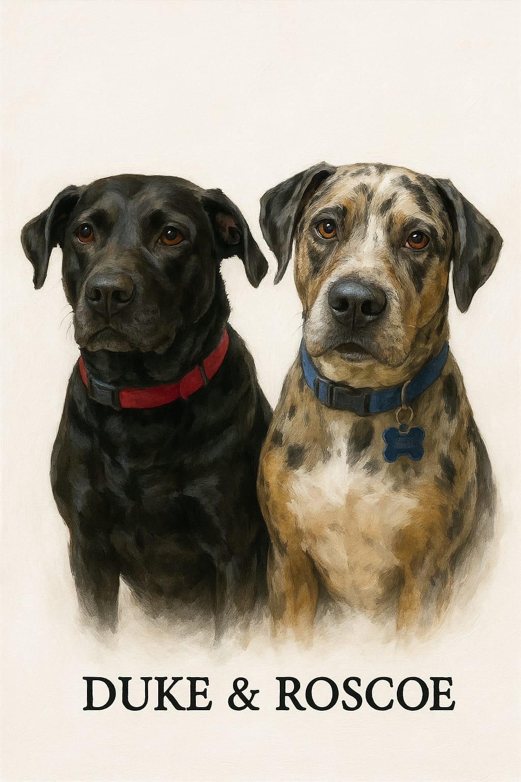 Multiple Pet Portrait from Photo