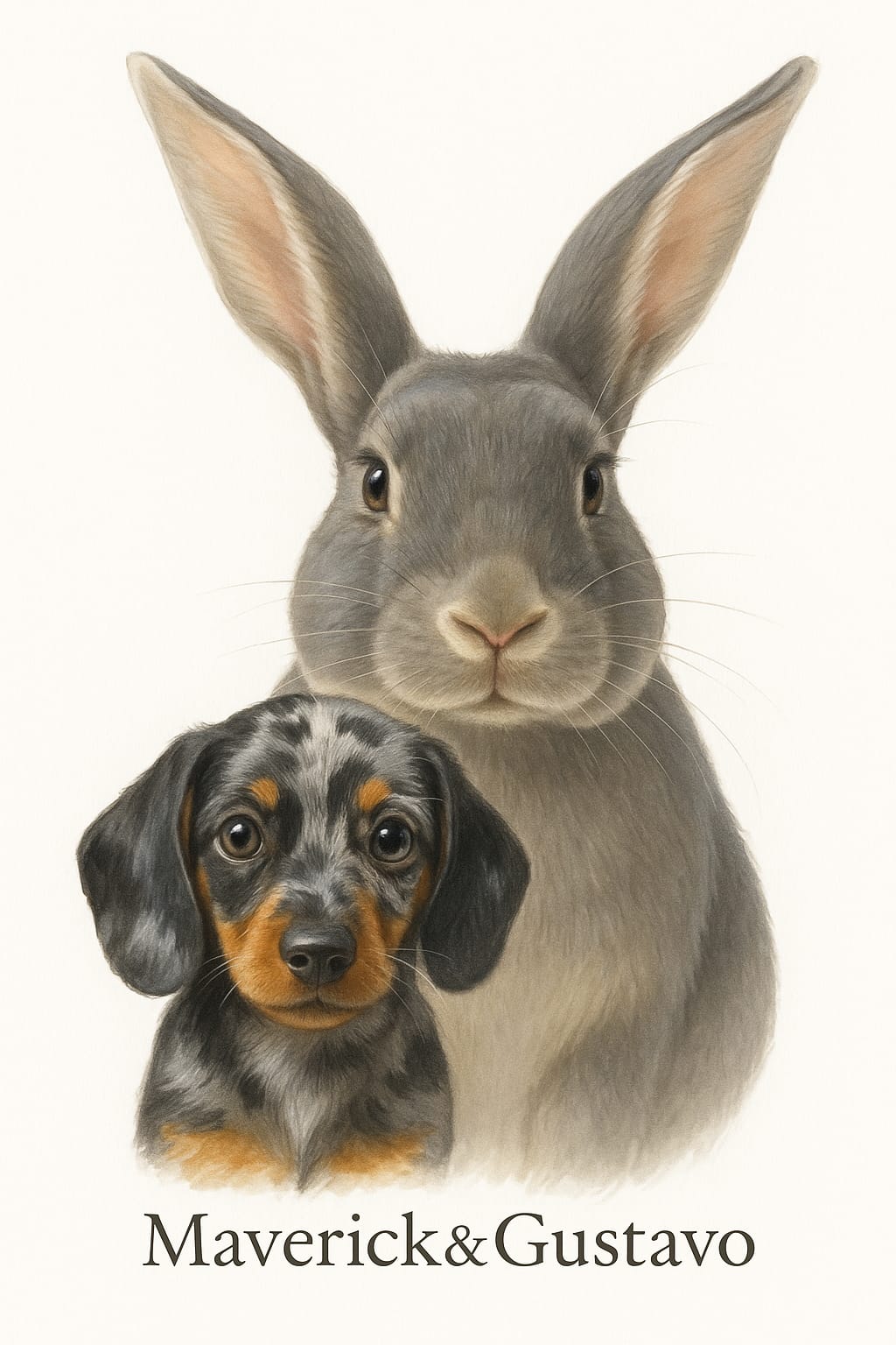 Multiple Pet Portrait from Photo